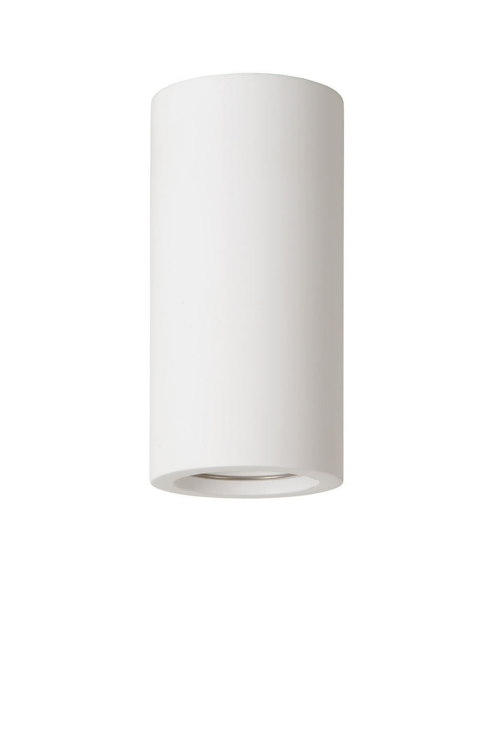 Spot plafond Lucide Gipsy, 1xGU10, 220-240V, IP20, Plâtre blanc, design cylindrique moderne Ø7cm