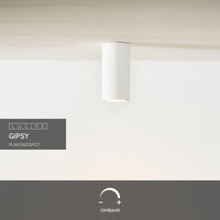 Spot plafond Lucide Gipsy, 1xGU10, 220-240V, IP20, Plâtre blanc, design cylindrique moderne Ø7cm