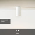 Spot plafond Lucide Gipsy, 1xGU10, 220-240V, IP20, Plâtre blanc, design cylindrique moderne Ø7cm