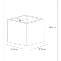 Lucide GIPSY wandlamp, modern vierkant betonnen design, G9 fitting, 25W max, dimbaar, 220-240V, IP20, Grijs