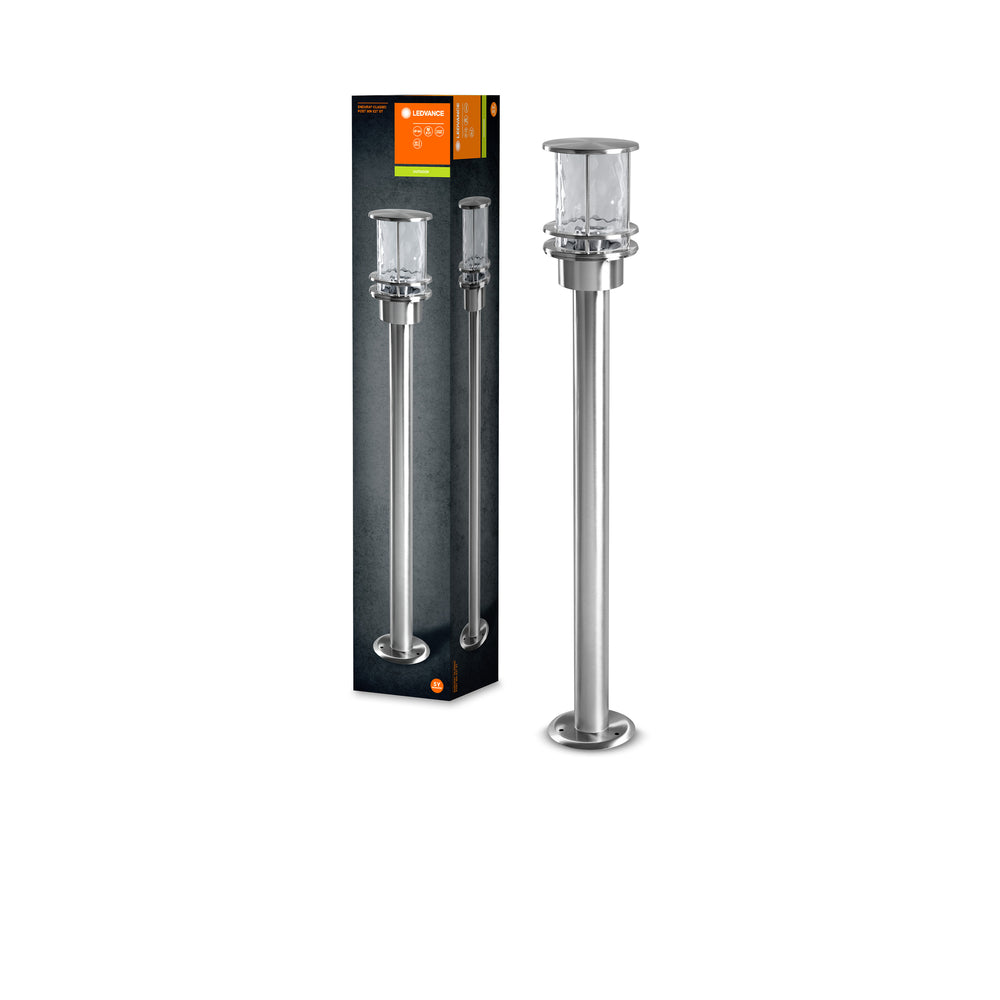 Ledvance ENDURA Classic Post 80cm E27 Lampe de chemin extérieure en acier inoxydable LED IP44