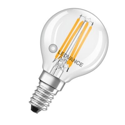 Classique LED E14 filament poire clair 4W 470 lumens 2700K très blanc chaud remplace 40W