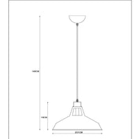 Lucide BRASSY-BIS hanglamp Zwart, 1xE27 fitting, verstelbare hoogte, ronde metalen kap Ø31cm, IP20