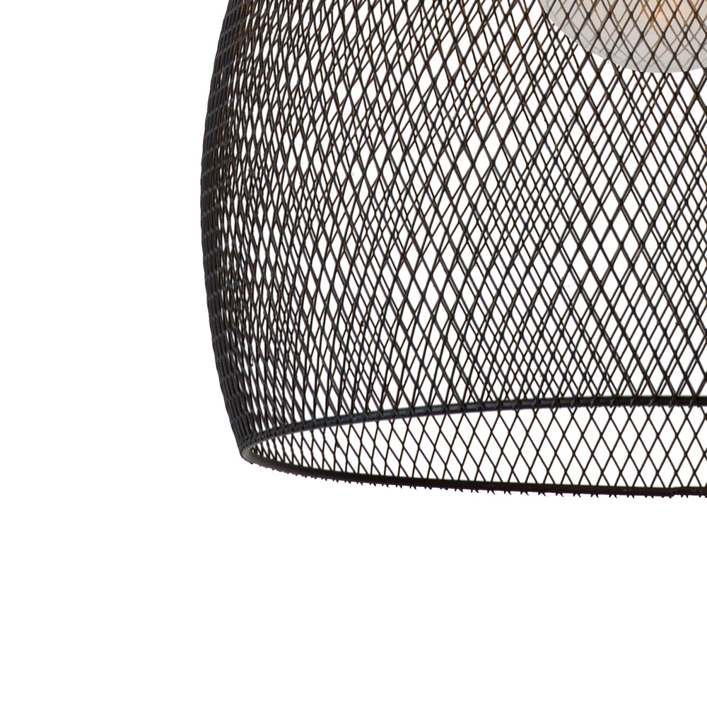 Lucide MESH suspension luminaire Noir Ø28cm 1xE27 lampe suspendue en métal moderne IP20 hauteur réglable dimmable