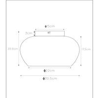 Plafonnier Lucide JUDI Ø30,5cm, verre fumé, 1xE27, dimmable, style moderne, cadre en métal, IP20
