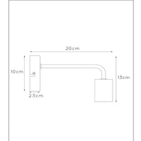 Lucide SCOTT wandlamp, metalen vintage design, 1xE27, max 40W, IP20, Mat Zwart