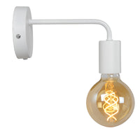 Applique murale Lucide SCOTT, 1xDouille E27, 40W max, IP20, corps en métal, finition Blanc Mat, style vintage