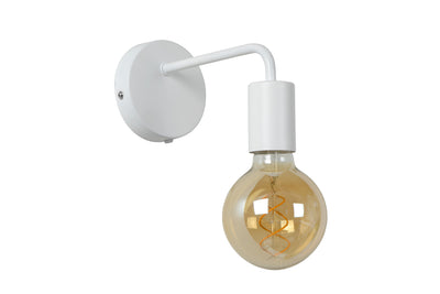 Lucide SCOTT wandlamp, 1xE27 fitting, 40W max, IP20, metalen behuizing, Mat Wit afwerking, vintage stijl