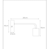 Applique murale Lucide SCOTT, 1xDouille E27, 40W max, IP20, corps en métal, finition Blanc Mat, style vintage