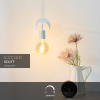 Applique murale Lucide SCOTT, 1xDouille E27, 40W max, IP20, corps en métal, finition Blanc Mat, style vintage