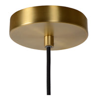 Lucide MALOTO suspension, métal et verre oval vintage, culot E27, 40W max, IP20, finition bronze vert
