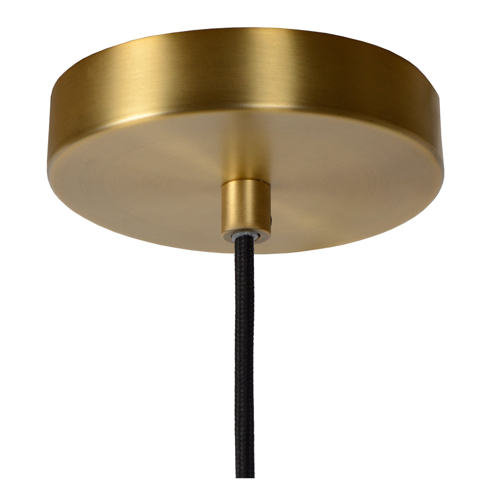 Lucide MALOTO hanglamp, vintage ovale metaal en glas, E27 fitting, max 40W, IP20, groen bronzen afwerking