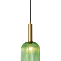 Lucide MALOTO suspension, métal et verre oval vintage, culot E27, 40W max, IP20, finition bronze vert