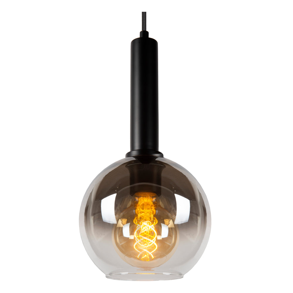 Lucide MARIUS hanglamp 5xE27 Zwart glas 55cm hoogte verstelbaar modern design binnen IP20
