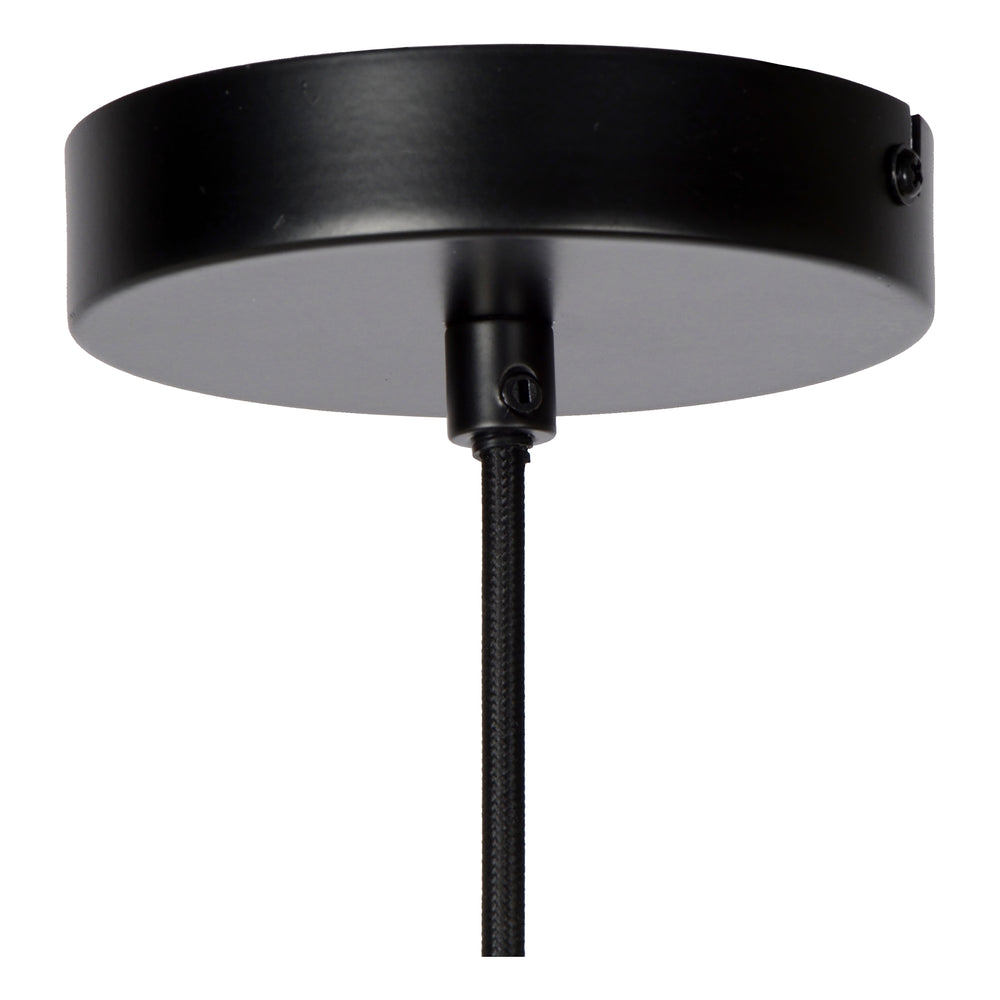 Lucide JOANET hanglamp Ø22cm, 1xE27 fitting, brons met fumé glas, in hoogte verstelbaar, IP20