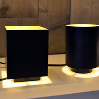 Lucide SUZY vintage tafellamp, cilinder metaal, Sandy Black Gold afwerking, E14 fitting, 220-240V, IP20