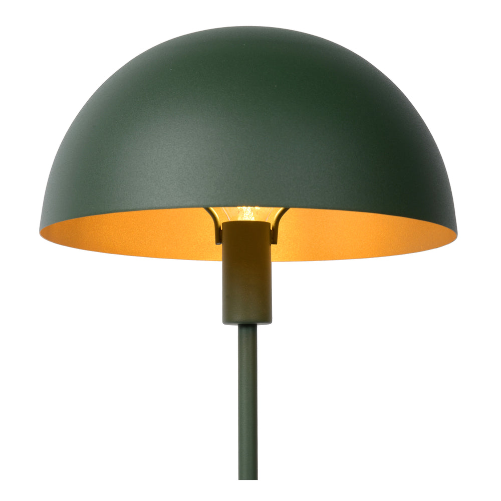 Lampe de table Lucide SIEMON Ø25cm moderne Acier vert, culot E14, éclairage intérieur IP20 avec interrupteur sur cordon