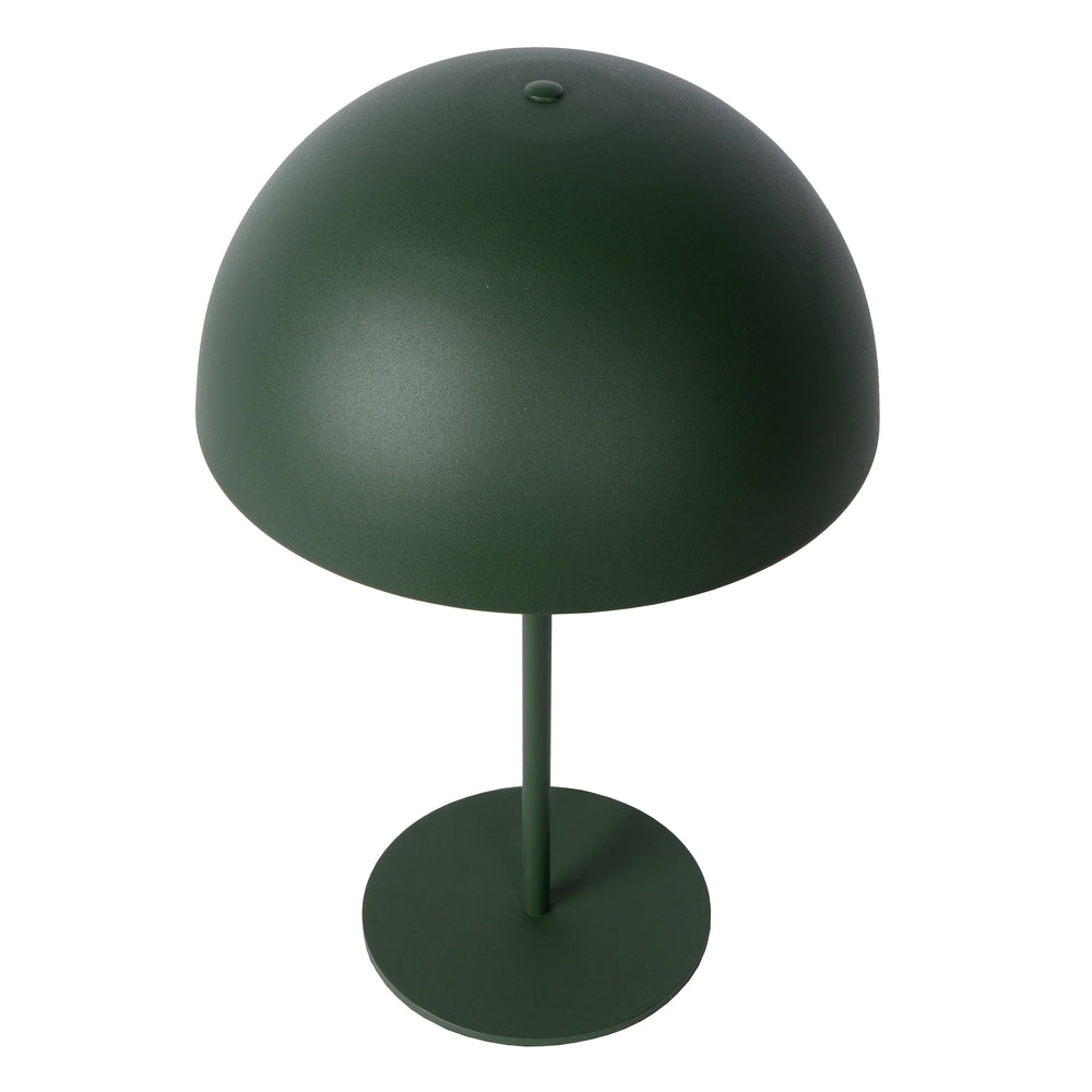 Lampe de table Lucide SIEMON Ø25cm moderne Acier vert, culot E14, éclairage intérieur IP20 avec interrupteur sur cordon