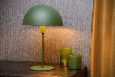 Lucide SIEMON tafellamp Ø25cm modern Groen staal, E14 fitting, IP20 binnenverlichting met snoerschakelaar