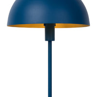 Lampe de table Lucide SIEMON Bleu, 1xE14, abat-jour en acier 25cm, design champignon moderne, usage intérieur IP20