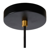 Lucide SELIN moderne hanglamp Ø35cm, 1xGU10, metaal Zwart en Geel Messing, verstelbare hoogte, IP20