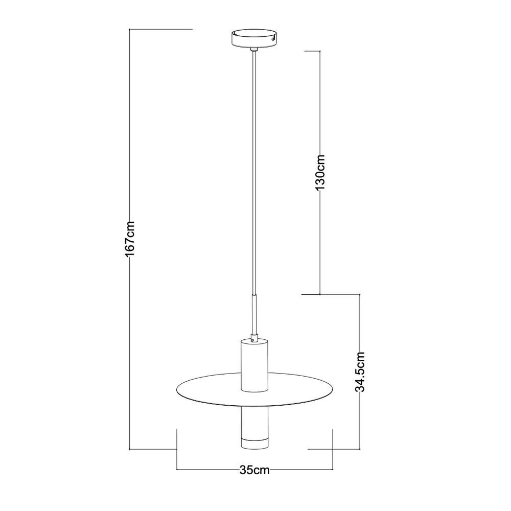Lucide SELIN moderne hanglamp Ø35cm, 1xGU10, metaal Zwart en Geel Messing, verstelbare hoogte, IP20
