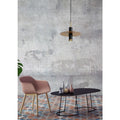 Lucide SELIN moderne hanglamp Ø35cm, 1xGU10, metaal Zwart en Geel Messing, verstelbare hoogte, IP20