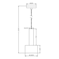 Lucide TEUN lampe suspendue rétro Ø13cm, hauteur réglable, douille E27, métal nickel satiné et noir mat, IP20