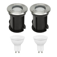 Set van 2 LED Grondspot Buiten - 2x 4W - 3000K - IP67 