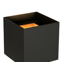 Lucide AXI LED wandlamp, 2x7W 2700K, IP54, verstelbare bundelhoek, Zwart aluminium, moderne badkamerverlichting