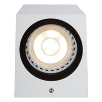 Lucide ZARO LED wandlamp binnen buiten, 2xGU10, IP44, Wit aluminium modern design