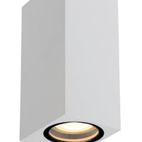 Lucide ZARO LED wandlamp binnen buiten, 2xGU10, IP44, Wit aluminium modern design