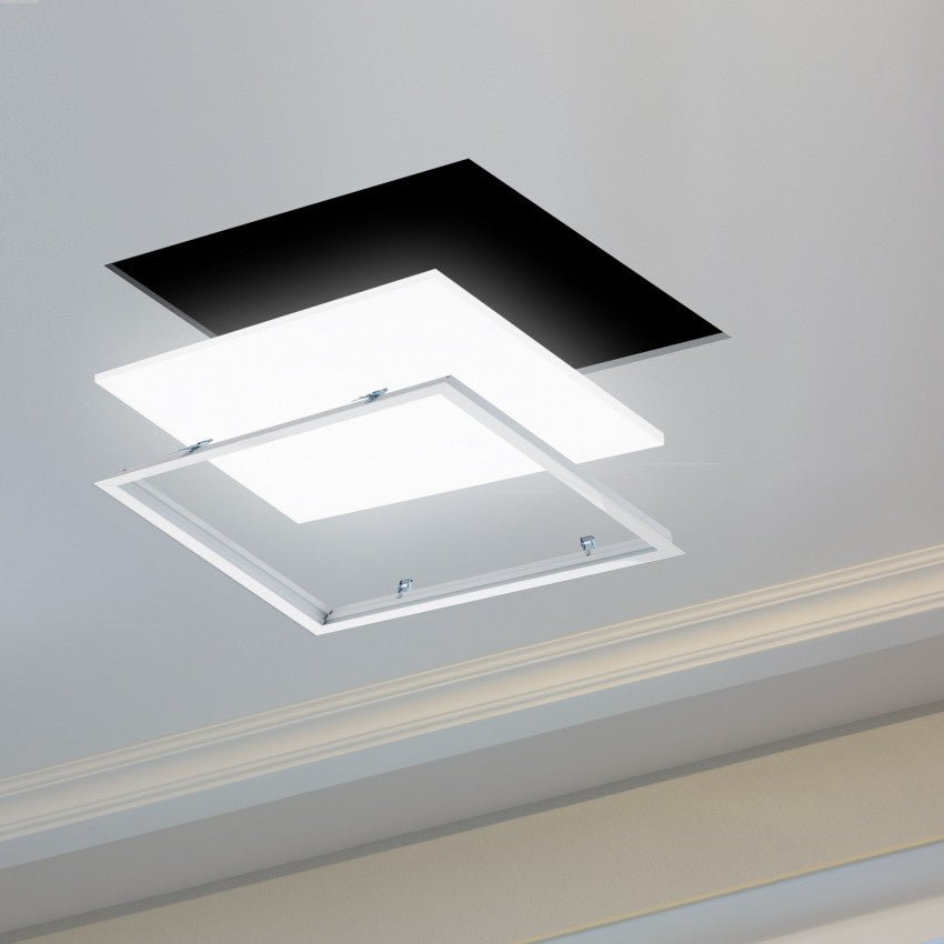 Panneau LED LCB 120x30cm système encastré cadre blanc aluminium IP20 220-240V AC