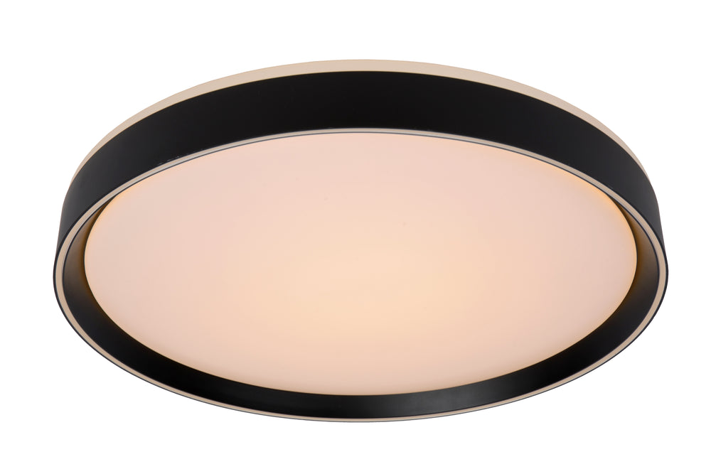 Lucide NURIA Plafonnier LED 36W 2700K 3-Niveaux Dim rond Ø50cm Noir moderne IP20