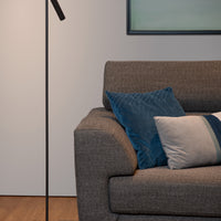 Lampe de lecture LED Lucide PHILON, 2x4.5W 3000K dimmable avec commande tactile, 220-240V, IP20, Noir, 140cm