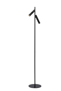 Lampe de lecture LED Lucide PHILON, 2x4.5W 3000K dimmable avec commande tactile, 220-240V, IP20, Noir, 140cm