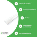 Réglette LED Aigostar 120cm 40W 4000K lumière blanche lumineuse lumens