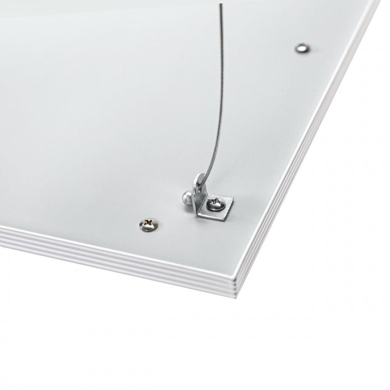 Spectrum ophangset voor led plafondarmatuur 600x600mm zilver staal, ideaal voor spectrum algine int installatie