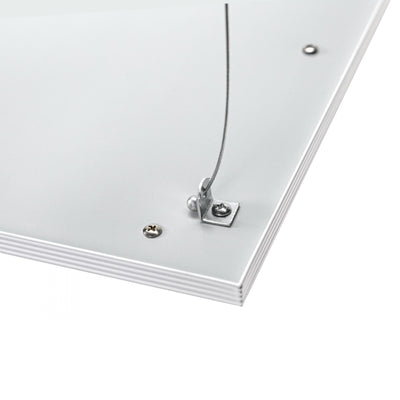 Spectrum ophangset voor led plafondarmatuur 600x600mm zilver staal, ideaal voor spectrum algine int installatie