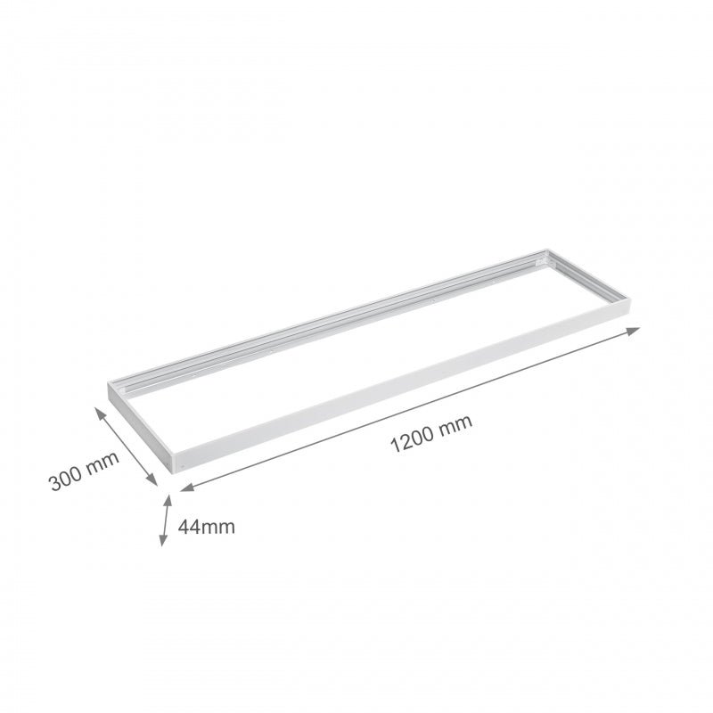 Spectrum led frame voor opbouwarmatuur 300x120mm wit, energiebesparend design voor optimale ruimteverlichting