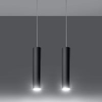 Suspension LED Aigostar noire LOOPEZ 2xGU10, corps en aluminium, 220-240V, IP20, CE RoHS