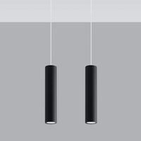Suspension LED Aigostar noire LOOPEZ 2xGU10, corps en aluminium, 220-240V, IP20, CE RoHS
