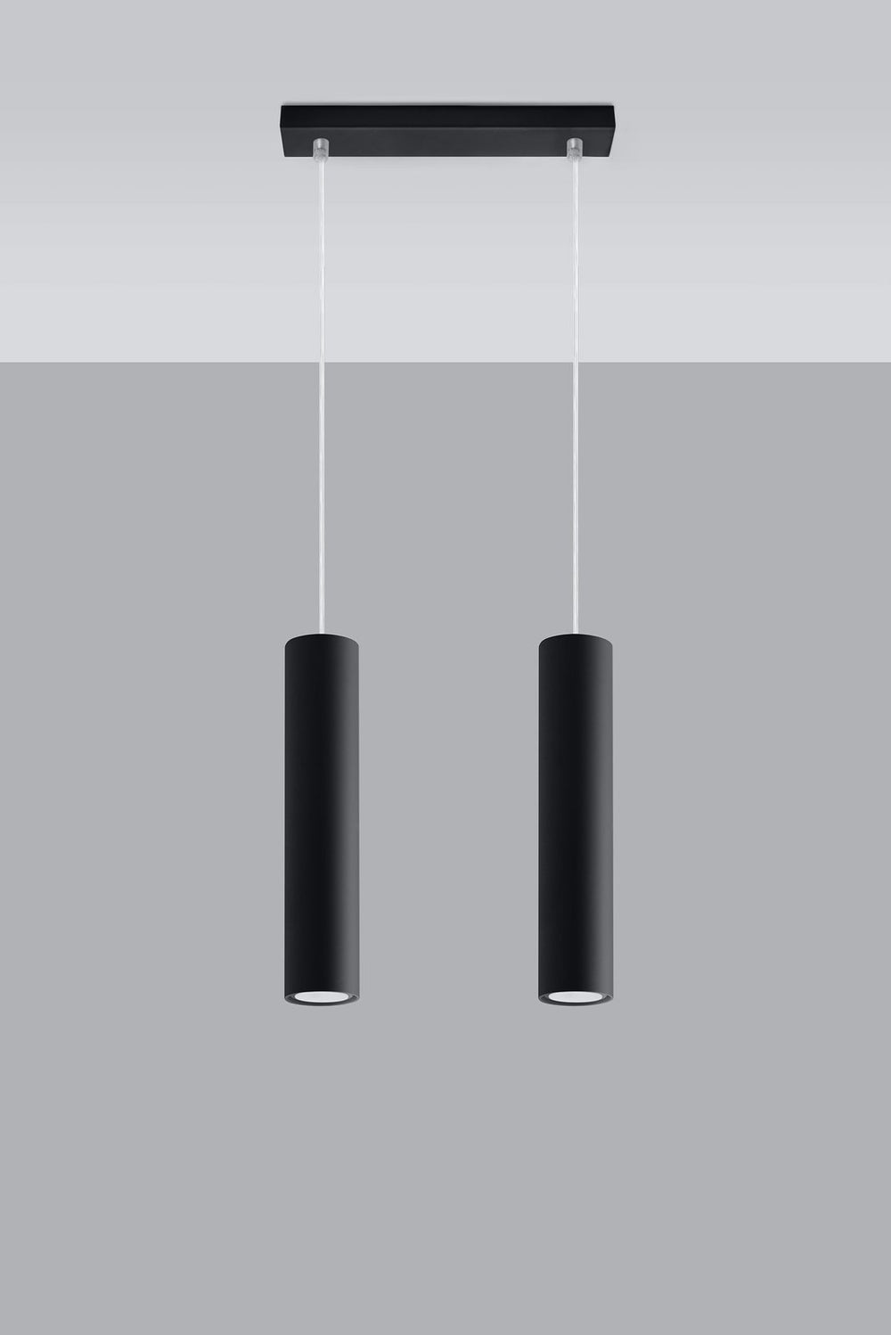 Suspension LED Aigostar noire LOOPEZ 2xGU10, corps en aluminium, 220-240V, IP20, CE RoHS