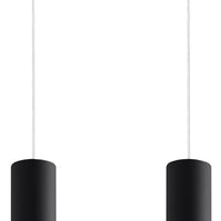 Suspension LED Aigostar noire LOOPEZ 2xGU10, corps en aluminium, 220-240V, IP20, CE RoHS
