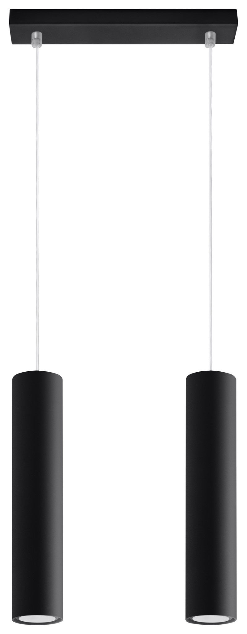 Suspension LED Aigostar noire LOOPEZ 2xGU10, corps en aluminium, 220-240V, IP20, CE RoHS