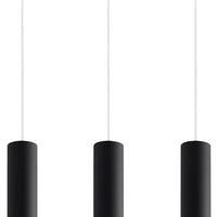Suspension LED Aigostar Noir LOOPEZ, 3 douilles GU10, IP20, boîtier en aluminium, certifié CE RoHS
