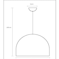 Lucide AKRON hanglamp Ø50cm, E27 fitting, Mat Goud Messing afwerking, IP20, aluminium, CE RoHS