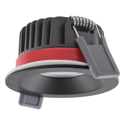 Spot encastré LED Ledvance coupe-feu 8W 3000K dimmable IP65 Noir 90CRI faisceau 36°