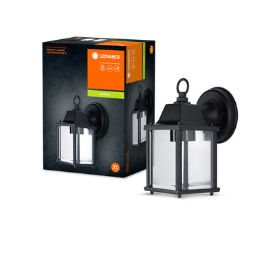 Ledvance ENDURA Classic Lantaarn Vierkant S E27 buitenwandlamp Zwart IP43 gegoten aluminium
