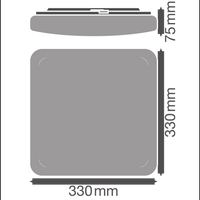 Ledvance SURFACE SQUARE 330 plafonnier applique LED 24W 3000K 2000 lumens IP44 Blanc